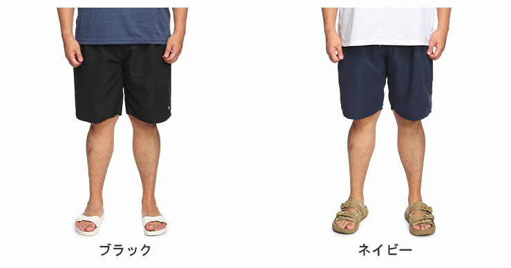 POLO BCS (ポロ ビーシーエス ) ロゴ刺繍 無地 布帛 スイムハーフパンツ CM430P 大きいサイズ メンズ ボトムス 水着 夏 プール ビーチ