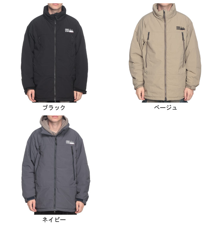 FIRST DOWN USA (ファーストダウンユーエスエー) ビッグジッパーポケット スタンドカラー 中綿ジャケット F742012 メンズ 男性 トップス アウター ジャケット ブルゾン 中綿 秋冬