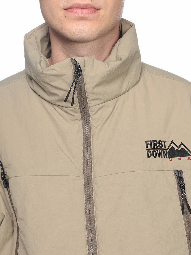 FIRST DOWN USA (ファーストダウンユーエスエー) ビッグジッパーポケット スタンドカラー 中綿ジャケット F742012 メンズ 男性 トップス アウター ジャケット ブルゾン 中綿 秋冬