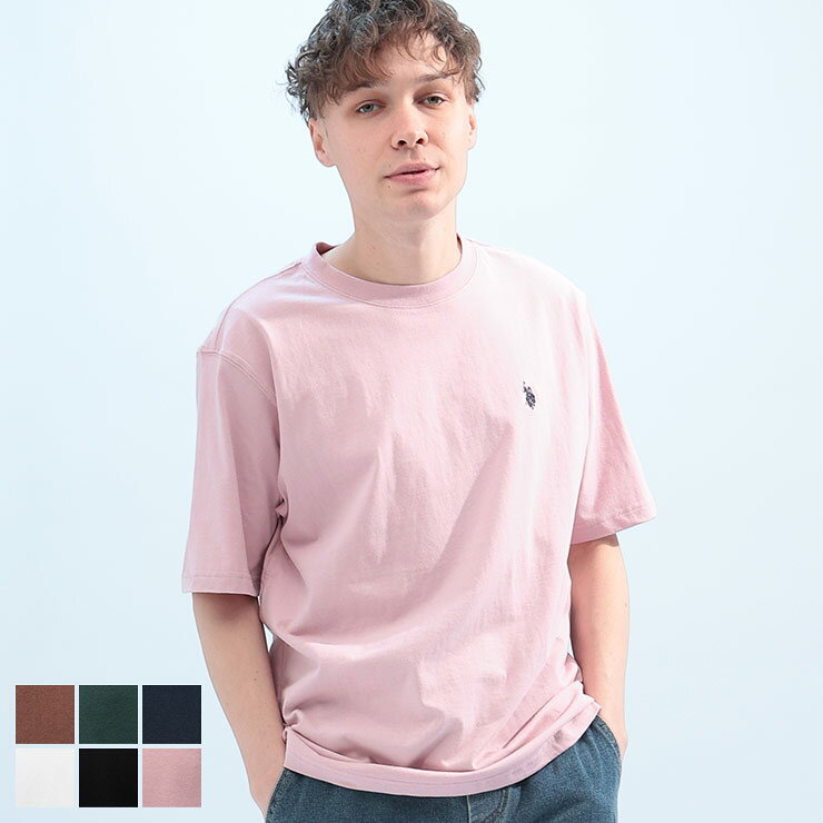 Rakuten - U.S. POLO ASSN. (ユーエスポロアッスン) ワンポイント クルーネック 半袖 Tシャツ PLM42227 メンズ 男性 トップス Tシャツ コットン シンプル 春 夏