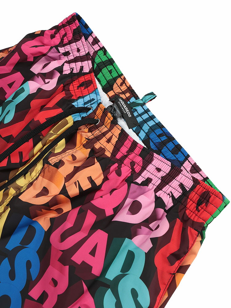 ディースクエアード DSQUARED2 オールオーバー 総柄 ロゴプリント スイム ショートパンツ ALL OVER LOGO D2D7BM16100 ブランド メンズ スイムパンツ ショートパンツ 柄パンツ 水着