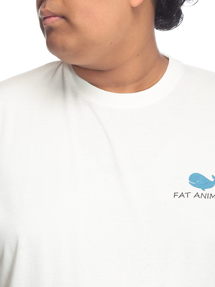 B＆T CLUB (ビーアンドティークラブ) FAT ANIMALS 接触冷感 クジラ×サーフボード クルーネック 半袖 Tシャツ 2529408 大きいサイズ メンズ トップス Tシャツ プリント 涼しい 春 夏