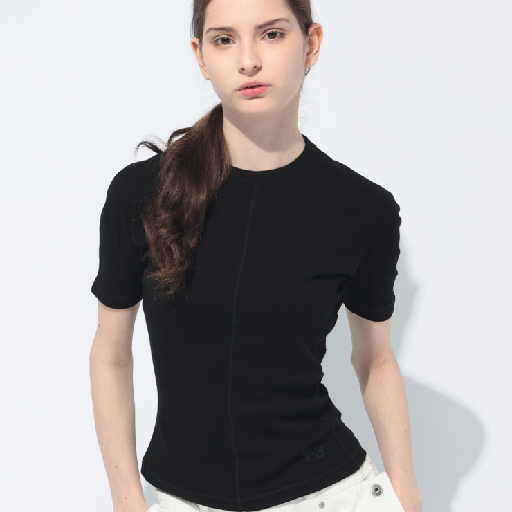 ワイスリー Y-3 ストレッチ 切替 半袖 Tシャツ FITTED Y3LHY1249 ブランド レディース 半袖 Tシャツ 切り替え ストレッチ