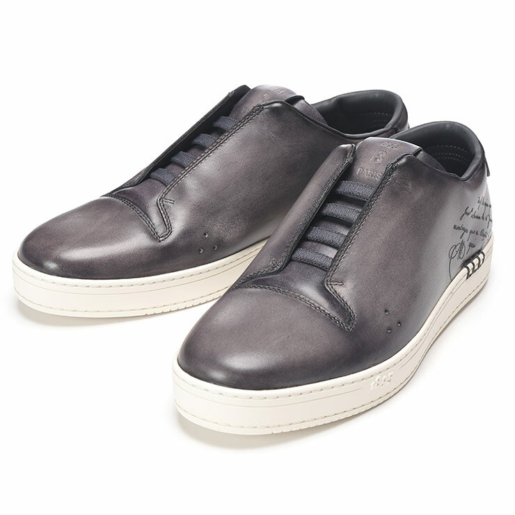 Berluti メンズスニーカー Trainer 白スクリット刻印カーフ製 楽天市場】Berluti(カラーグレー)(スニーカー|メンズ靴