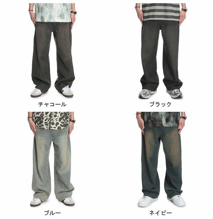 SAKAZEN (サカゼン) 12OZデニム ジップフライ ワイドパンツ WIT703 メンズ 男性 ボトムス パンツ ジーンズ ワイド ロングパンツ