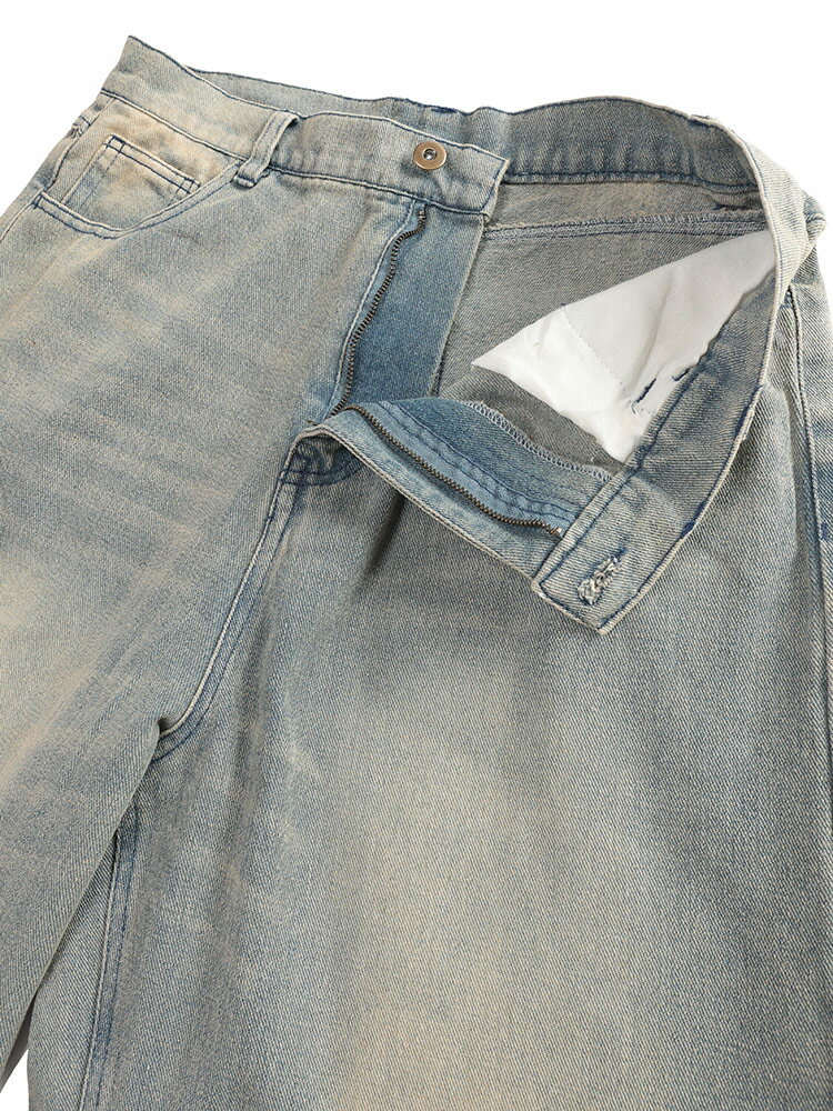 SAKAZEN (サカゼン) 12OZデニム ジップフライ ワイドパンツ WIT703 メンズ 男性 ボトムス パンツ ジーンズ ワイド ロングパンツ