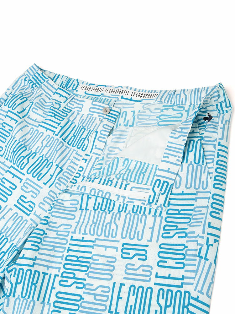 le coq sportif (ルコックスポルティフ) 接触冷感 メッシュ ストレッチ 総柄 ハーフパンツ LG5SHPB1M 大きいサイズ メンズ ボトムス ショートパンツ ゴルフ スポーツ 涼しい 春 夏