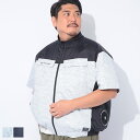 GLADIATOR (グラディエーター) VOLT COOL×GLADIATOR 日傘遮熱半袖ブルゾン ペルチェデバイス ファン バッテリーセット サイドファン 空調作業服 G254040 大きいサイズ メンズ トップス シャツ ファン付きシャツ 半袖 作業服 涼しい
