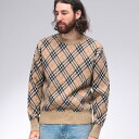 バーバリー BURBERRY チェック ウールブレンド クルーネック セーター BB8111379 ブランド メンズ 男性 トップス ニット セーター 長袖 ウ...