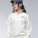 メゾン キツネ Maison Kitsune キツネ刺繍 ハーフジップ トレーナー DOUBLE BOLD FOX KNLW211CFKM0321 ブランド レ...