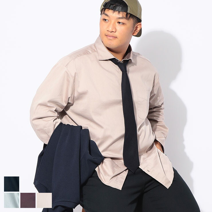 B＆T CLUB (ビーアンドティークラブ) SOLARO ストレッチ カッタウェイ 長袖シャツ EOBT56 大きいサイズ メンズ トップス