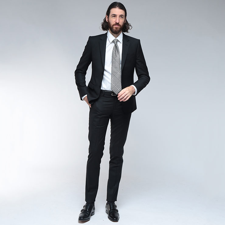 エンポリオアルマーニ スーツ セットアップ EMPORIO ARMANI メンズ DAVIDジャガード シングル ノータック スリム 細身 EAEM455TE1...