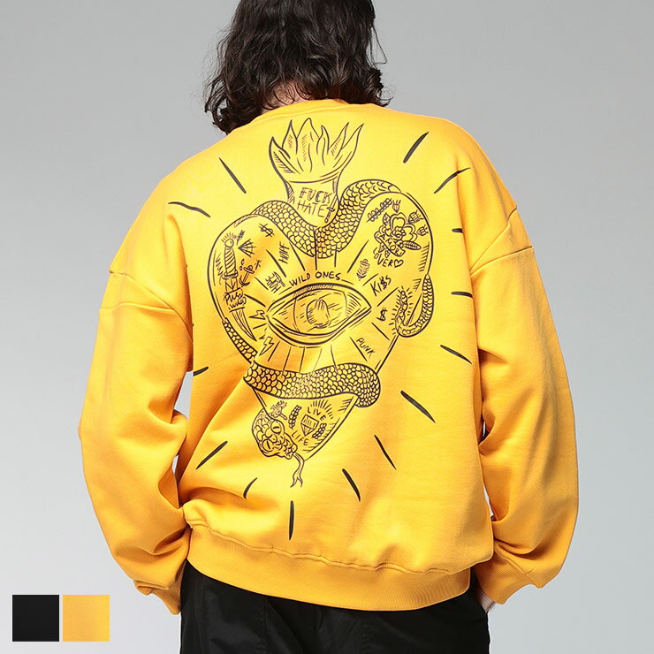 Rakuten - ジャストカヴァリ スウェット トップス Just cavalli メンズ 裏起毛 バックプリント クルーネック トレーナー プルオーバー JC79OAIT19 ブランド 大人 シンプル