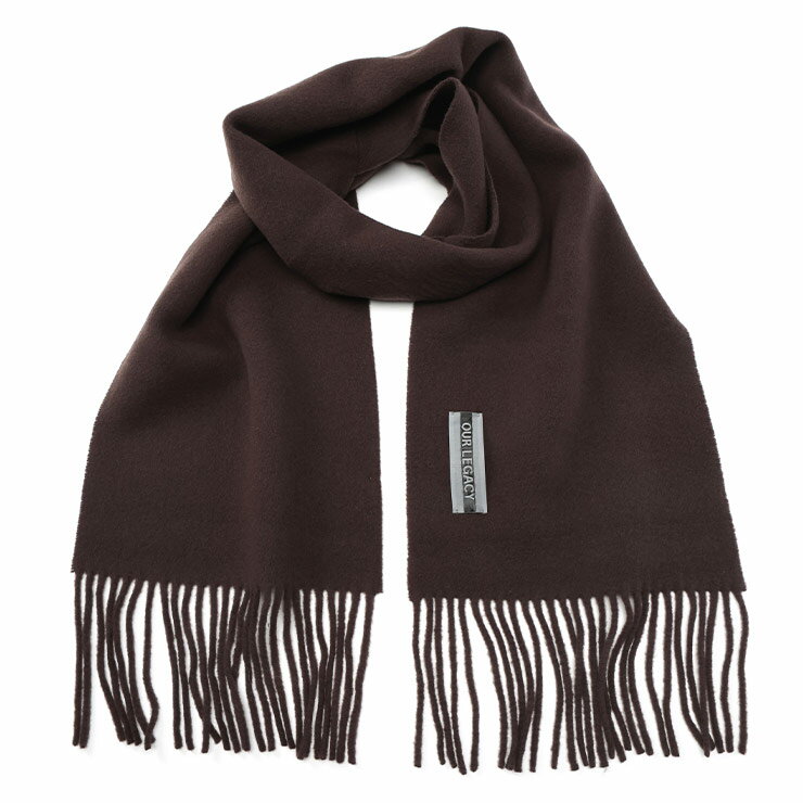 アワーレガシー マフラー メンズ OUR LEGACY ウール ロゴ フリンジ マフラー ESTATE エステイト OLA425..