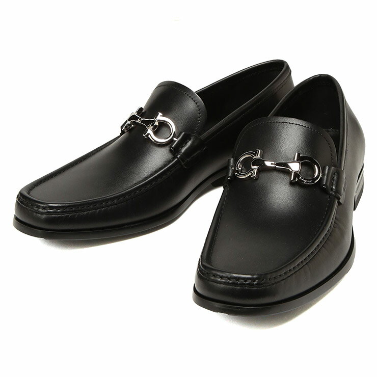 サルヴァトーレフェラガモ ローファー メンズ Salvatore Ferragamo ガンチーニ ビット モカシン レザー ローファー シューズ CHRIS FG0686084 ブランド 靴 ブラック