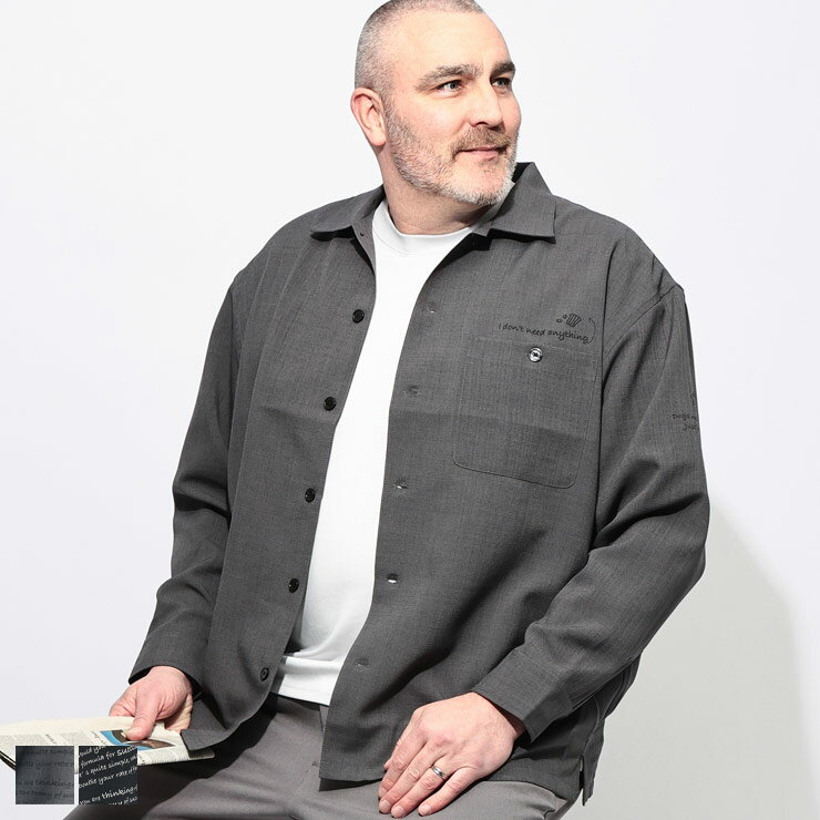 Rakuten - シャツ 長袖 メンズ 大きいサイズ プリント オーバーシャツ トップス カジュアルシャツ ポケット 春 秋 Hampton wear (ハンプトンウェア) HPW26060