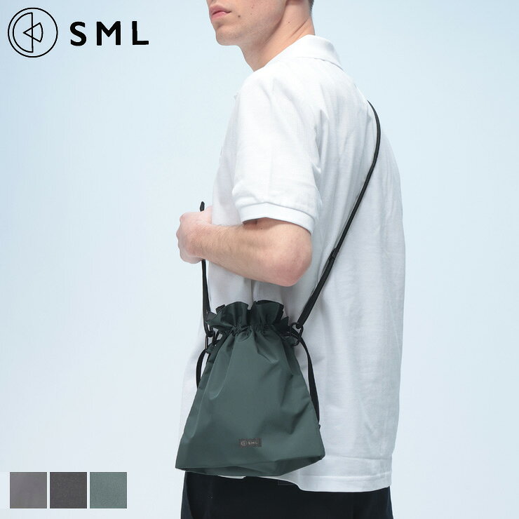 SML エスエムエル 巾着バッグ 撥水 テフロン MULTI POCKET DRAWSTRING 鞄 ショルダーバッグ ミニバッグ コンパクト K904094