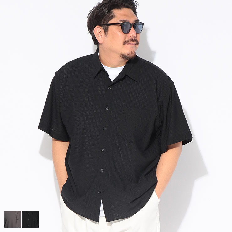 Rakuten - シャツ 半袖 メンズ 大きいサイズ クール&デオドラント エンボスドット トップス カジュアルシャツ 接触冷感 涼しい 春 夏 Hampton wear (ハンプトンウェア) HPW26180