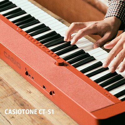 CASIO　カシオ CT-S1 RD （赤　レッド） 【譜面立て付き】61鍵盤 【キーボード】 【電子ピアノ】　Casiotone カシオトーン　CTS1【送料無料】【CS】