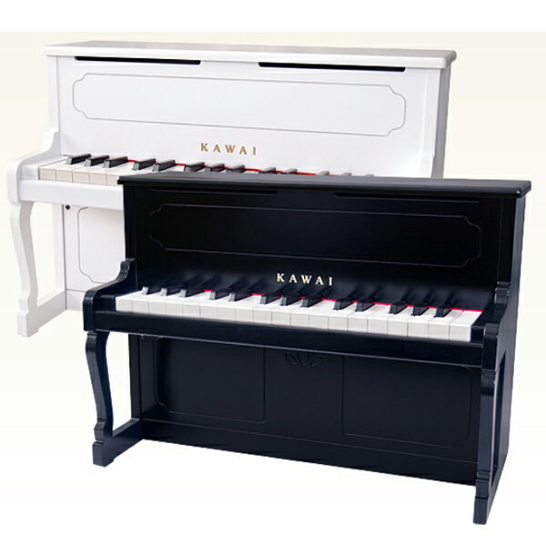 細かいデザインまでこだわったミニピアノ♪ 本物のアップライトピアノのような32鍵のたて型のミニピアノです。 音程の正確さはそのままに、連打性や強弱コントロールを向上。 デザインにも凝った、ピアノメーカーであるカワイだからこそ作ることができる、トイピアノです。 材質本体：木材、鍵盤：PS樹脂、 音源：アルミパイプ 本体サイズ 425×205×304 mm パッケージサイズ 485×350×225 mm 重量3.2kg 備考鍵盤数：32鍵　（F5〜C8） JANコード：4962864011515（品番1151） 4962864011522（品番1152） 対象年齢：3才以上（STマークなし） 音程精度：基準ピッチA=442Hz。 各音は基準音-10セントから+20セントに入るように調律しています。（※セントは半音の1/100の単位） お知らせ：この製品につきましては、一般社団法人 日本玩具協会の制定する STマークを表示しておりません。 これは、玩具安全基準に追加された試験項目の「落下テスト」を この商品の仕様では無傷でクリアすることが極めて困難であるためです。 もちろん商品の素材、塗料等は安全なものを使用しておりますが、 落下にはくれぐれも注意していただき、楽しく安全に 遊んでいただきますようお願いします。 納期の目安：約5～10日 メーカー在庫状況により、予定よりはやくお届け出来る場合や、 予定よりお時間を頂く場合もございます。 納期については分かり次第メールでご連絡させて頂きます。 お急ぎの場合、または購入前にだいたいの納期が知りたい場合は、 購入前にお気軽にお問い合わせくださいませ。