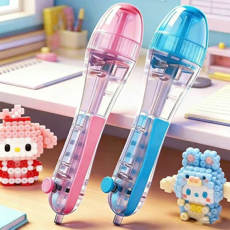 【2本セット】 精密作業もラクラク ワンタッチ充填 アクセサリー作り 自動押し出し DIY手芸 ハンドメイド パーラービーズ 【2本セット】 ビーズアート 子供用 知育玩具 大人の趣味 指先訓練 集中力アップ プレゼント ギフト おもちゃ 簡単便利 実用的 2