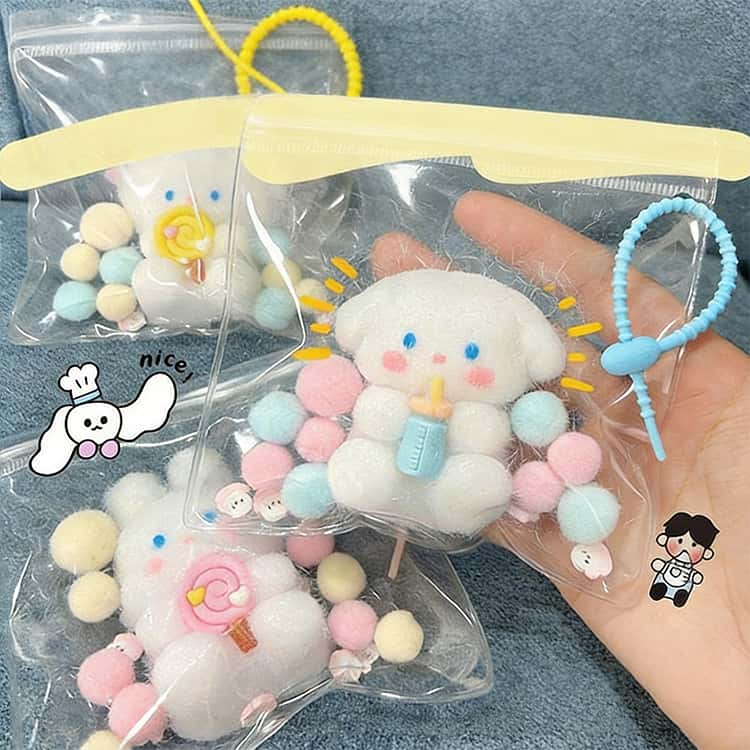 羊 兎 犬 スクイーズ 水感スクイーズ 2個セット ぷにぷに ふわふわおもちゃ ストレス解消 もちもち 握って遊ぶ 癒し スクイーズ玩具 子供 大人 袋に押し込んで ゆっくりと反発し m-si-ring-10005687 シーリングShop 楽天市場店 サンプル画像2