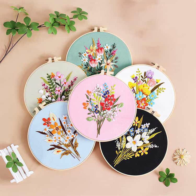 刺繍セット 刺繍 刺繍キット 初心者向け 手芸 初心者 かわいい diy 花 刺繍キット ...