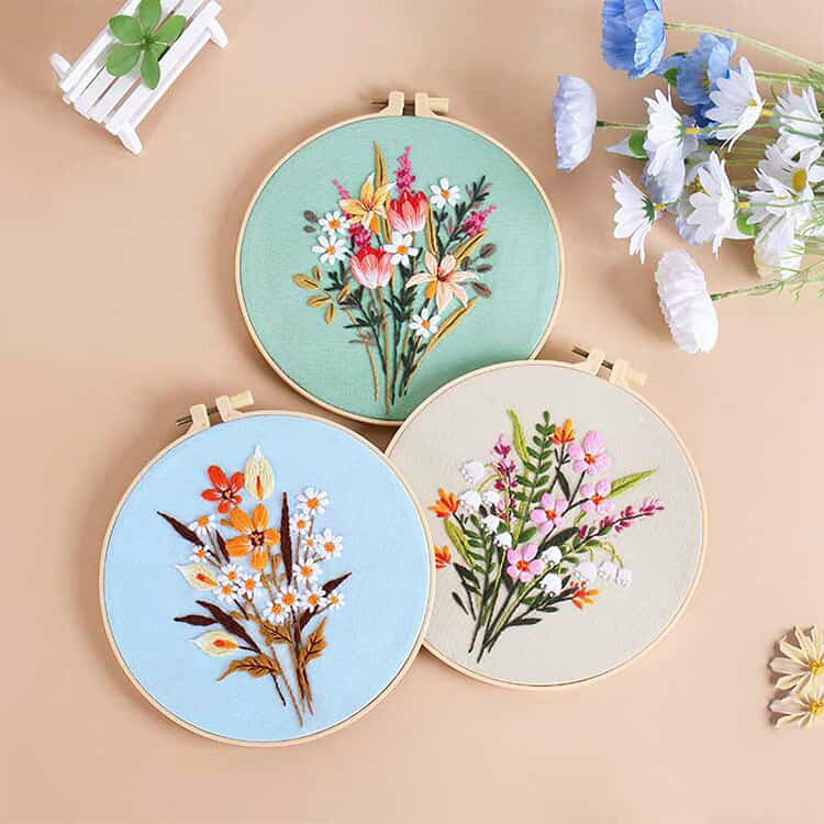 刺繍セット 刺繍 刺繍キット 初心者向け 手芸 初心者 かわいい diy 花 刺繍キット ...