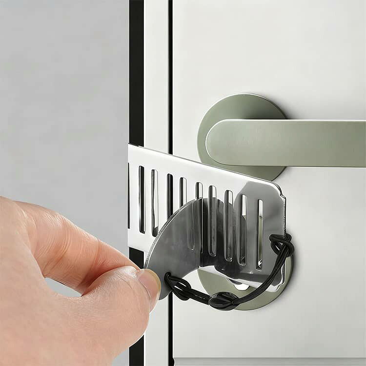 5個セット ポータブルドアロック 防犯 携帯ドアロック 旅行 侵入防止 ステンレス ...