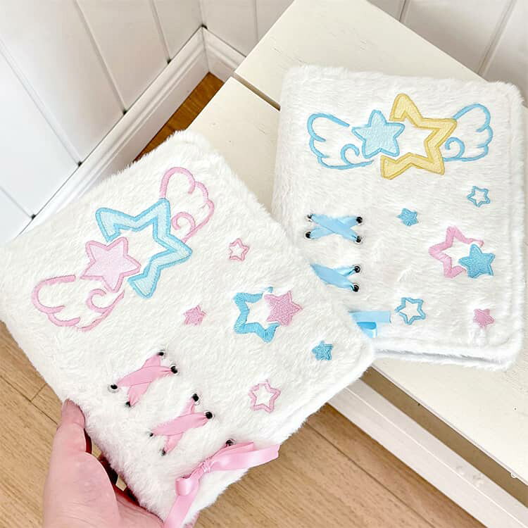 シール帳 もこもこ リフィル10枚付き シールバインダー A6サイズ 星 シール収納 推し活グッズ リボンタイプ シール交換 もふもふ 女の子 シール台紙 シール手帳 女の子 プレゼント DIY活用 m-si-ring-10007022 シーリングShop 楽天市場店 サンプル画像3