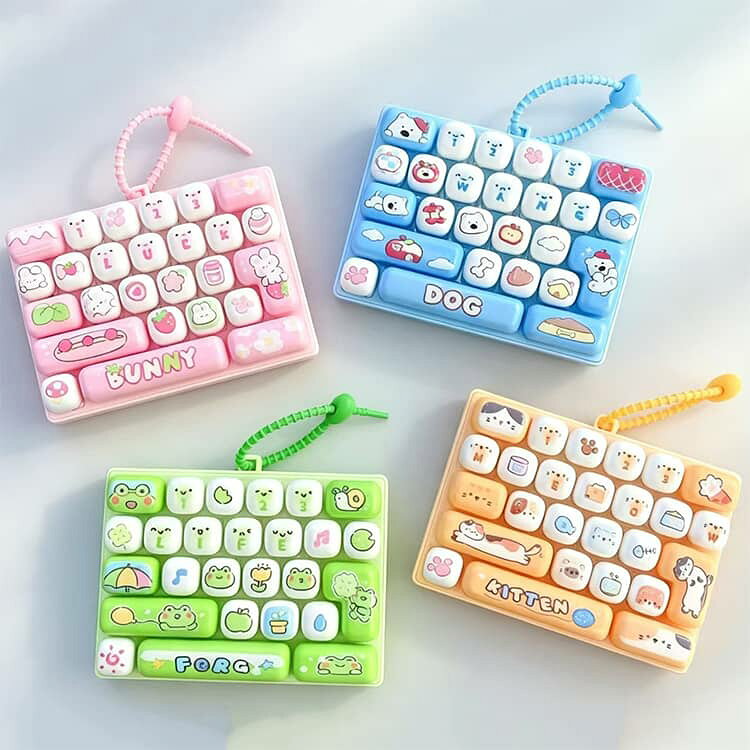 26キー スクイーズ グッズ 26キー キーボード 犬 ウサギ キーホルダー かわいい バッグチャーム ストレス解消 指遊び 減圧 無限 カエル ボタン 握る キー押し 暇つぶし おもちゃ ストレス発散 大人 子供 キーボードキーホルダー プッシュトイ ランドセルチャーム m-si-ring-10010186 シーリングShop 楽天市場店 サンプル画像2