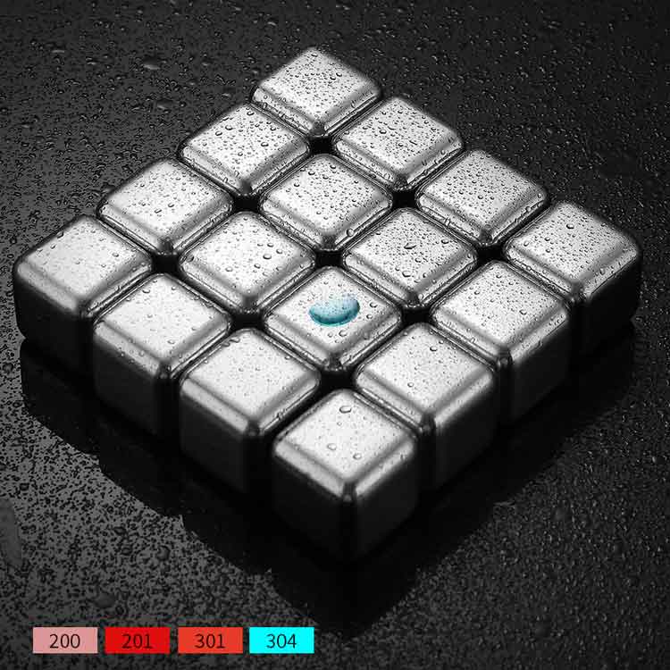 アイスキューブ アイスキューブ 溶けない氷 ステンレス 氷 氷 ステンレス氷 チタン アイスキューブ 6個 クリップ付き 収納ケース付き チタン マット チタン製 アイスキューブメーカー チタンアイス 四角氷 急速冷却 3