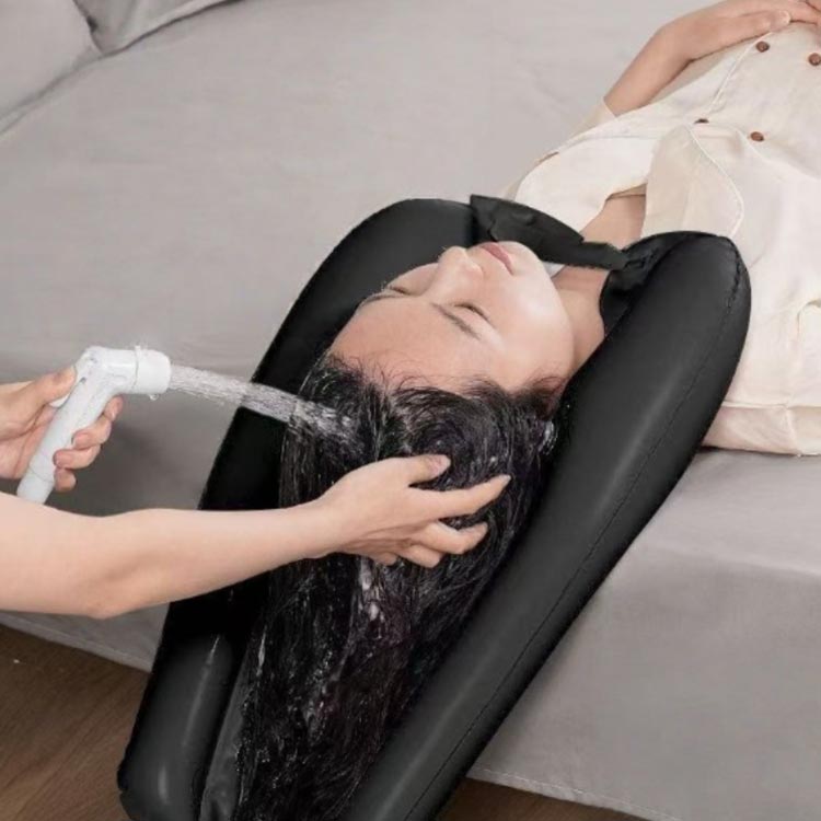 介護 折りたたみ 寝たまま 寝たきり 洗髪器 入院 空気式 洗髪台 洗髪器 介護者用 ...