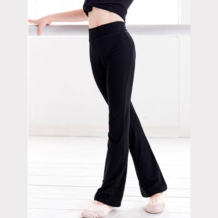 新体操 フレアパンツ 子供用 ダンスパンツ フレア ジャズパンツ ダンス衣装 美脚 ダンスウェア ジャズダンス ダンスパンツ パンツ フィットネス 脚長 バレエ キッズ 美脚パンツ レッスン 110 120 130 140 150 160 170cm ジュニア - 2