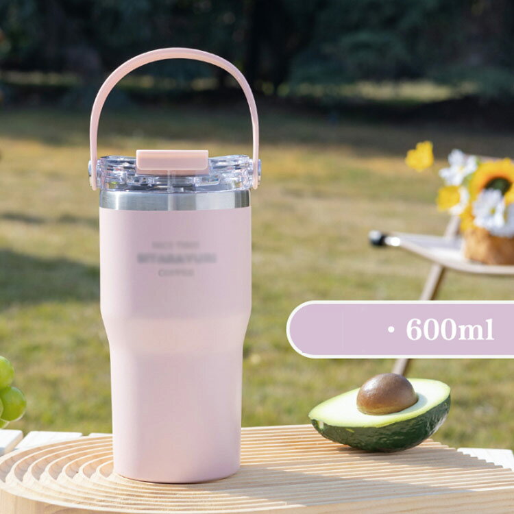 シーリングShop 楽天市場店の持ち運び タンブラー 魔法瓶 600ml 直飲み 大容量 水筒 ステンレスボトル 900ml 保冷 おしゃれ マグボトル マグ 蓋付き スポーツ 真空断熱 ハンドル付き こぼれない 保温 オフィス ジャグ アウトドア 直飲み タンブラー 通勤 通学 プレゼント｜アングル2