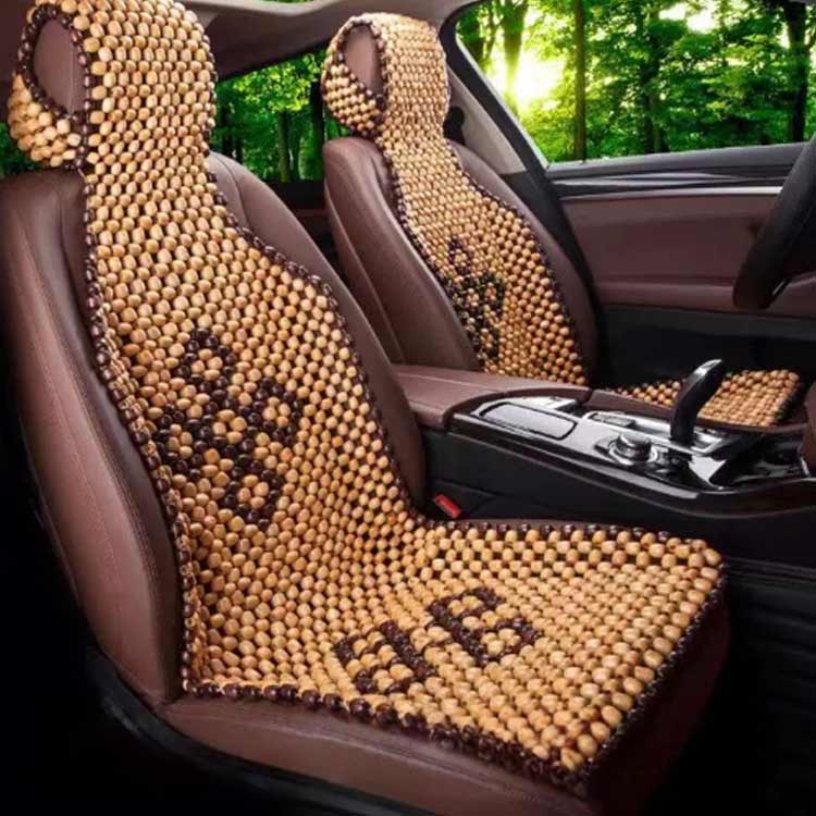 クールシート 車 シートカバー 冷感 助手席カバー 天然木 涼しい ビーズシートカバー 車 車用 シートカバー 車 運転席カバー ひんやり シートクッション 天然木 木ビーズ 暑さ対策 熱中症対策 マッサージ 蒸れ防止 通気性 取付簡単 軽自動車 普通車 汎用