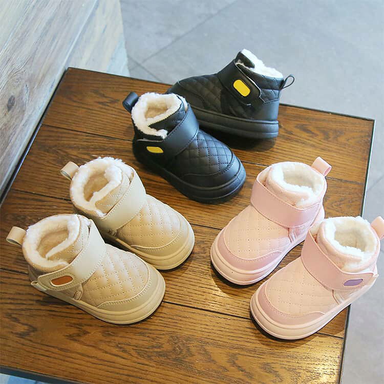 キッズ スノーシューズ スノーブーツ 裏起毛 暖かい 子供靴 男の子 女の子 ボア 防...