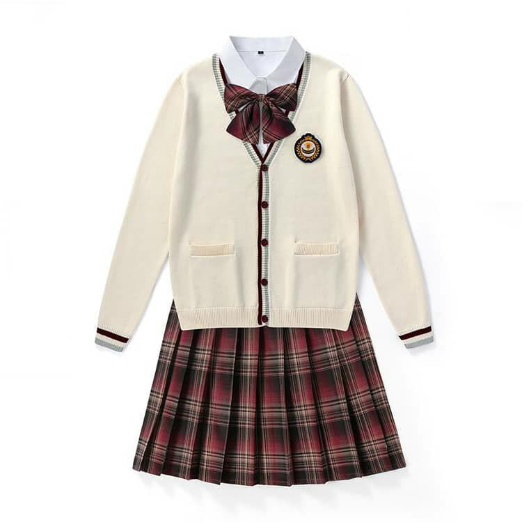 カーディガン 高校 制服 制服 スクール JK スーツ スカートセット チェック柄 女子 スクール 男子ズボンセット 春秋冬 ニット 5点セット 入学 中学 リボン 学生服 なんちゃって制服 女子高生 スカート レディース 制服 セット 男子制服セット