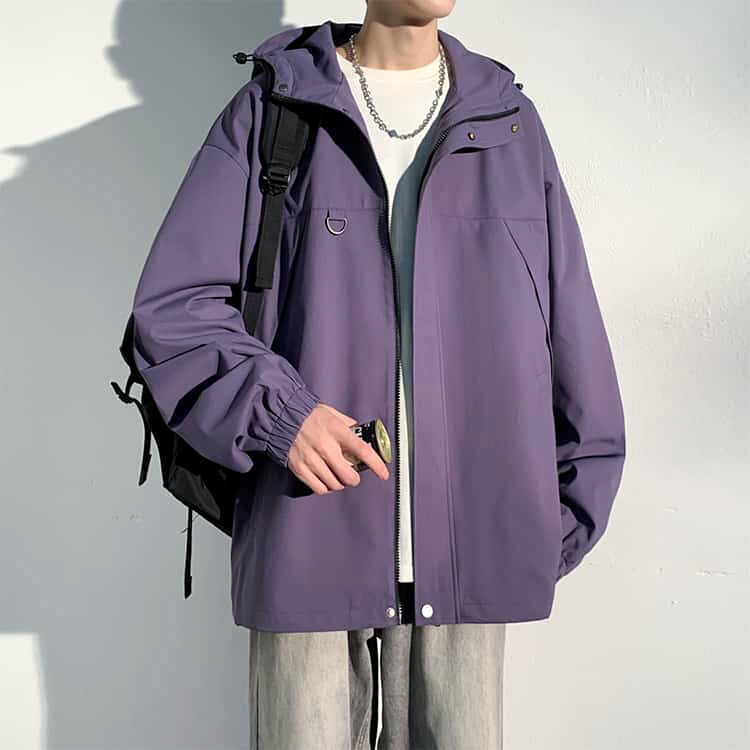 マウンテンパーカー メンズ 春服 ウインドブレーカー 撥水 防風 ライトアウター アウトドア ジャケット フード付き ブルゾン ジャンパー 無地 おしゃれ 大きいサイズ キャンプ 釣り 登山 m-si-ring-10005257 シーリングShop 楽天市場店 サンプル画像3