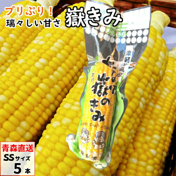 あなた嶽のきみ （真空パック） SSサイズ 5本/10本/20本/30本 青森県産 とうもろこし トウモロコシ 嶽きみ だけきみ ダケキミ コーン もろこし きび きみ 産地直送 岩木屋 送料無料のサムネイル
