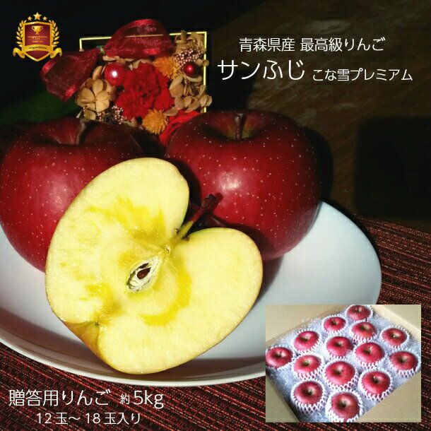 贈答用 りんご サンふじ リンゴ 林檎 5kg 青森産 葉とらず フジ 富士 冨士 送料無料