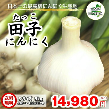 田子にんにく にんにく 青森県産 ニンニク 訳あり 送料無料 Sサイズ 5kg たっこにんにく タッコニンニク 国産 福地ホワイト六片