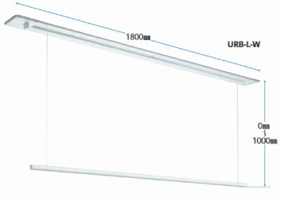 【法人様・個人事業主様限定】川口技研ホスクリーンURB型URB-L-W　1セット取付パーツ付属※「天井埋込」タイプ　天井への穴開け加工工事が必要な商品です。