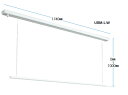 川口技研室内用物干し竿ホスクリーンURM-L-W（取付パーツ付）※「面付」タイプ