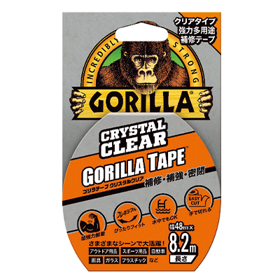 Rakuten - KURE　ゴリラテープ　クリスタルクリア強力多用途補修テープ　No177848mm×8.2m×厚さ0.18mmGORILLA TAPE