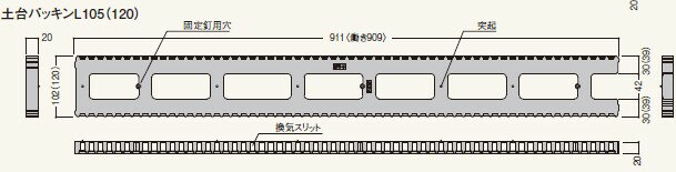 フクビ化学工業土台パッキンLシリーズDPL12...の紹介画像2