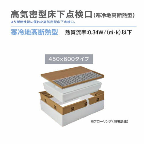城東テクノ（JOTO）高気密型床下点検口（寒冷地高断熱型）450×600シート貼り完成品SPF-R45S-BL3収納庫使用不可