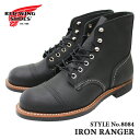 RED WING レッドウィング 8084 Iron Ranger アイアンレンジャー メンズブーツ ショートブーツ 6インチ アイアンレンジ ラウンドトゥ 本革 プルアップレザー ハーネス Dワイズ ブラック(4)