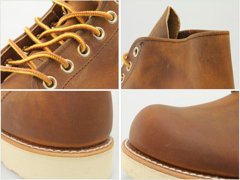 REDWINGレッドウィング6quot;ClassicRound6インチクラシックラウンドワークブーツメンズブーツmen'sショートブーツショート丈6inchラウンドトゥ本革ラフ&タフレースアップDワイズブラウンカッパー9111