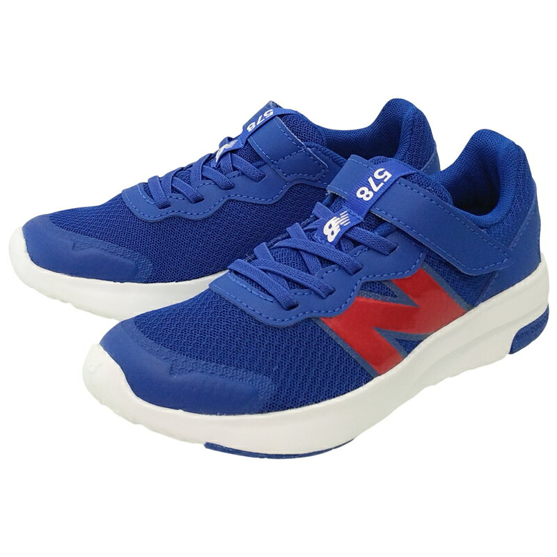 NEW BALANCE ニューバランス NB PT578 キッズ ジュニア ローカットスニーカー ブルー/レッド(TA) 子供靴 運動靴 マジックテープ 男の子 女の子 通学 ランニングシューズ 普段履き 耐久 サポート クッション 2025年秋冬モデル
